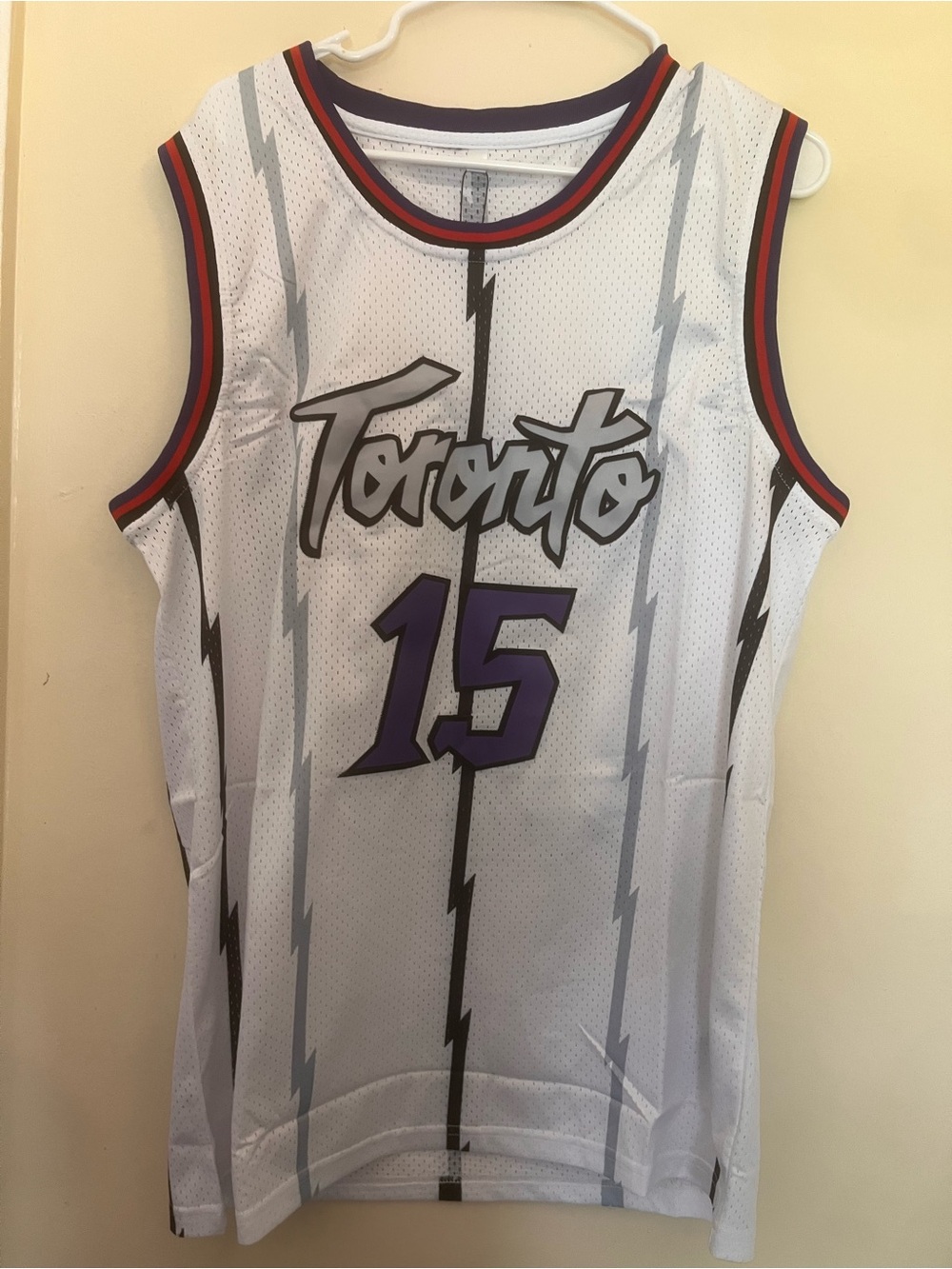 Embroidered Toronto Carter Basketball Jersey View 3